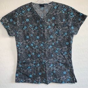 Medgear Floral Scrubs Top